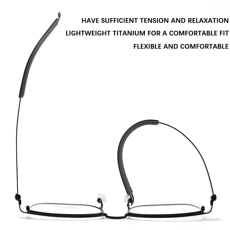 Ultralight Quality Pure Titanium Glasses Frame Screwless Eyewear Men business casual Square Eyeglasses Korean Style Glasses