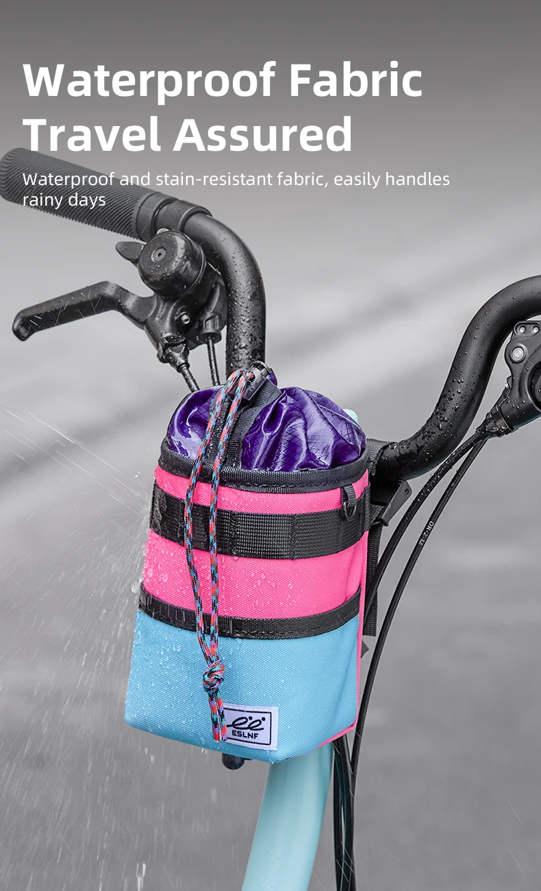 ESLNF Fahrrad-Wasserflaschentasche Fahrradtasche für MTB und Rennrad Patchwork Kontrastfarben Modische Freizeit-Wasserflaschentasche – Detail 9