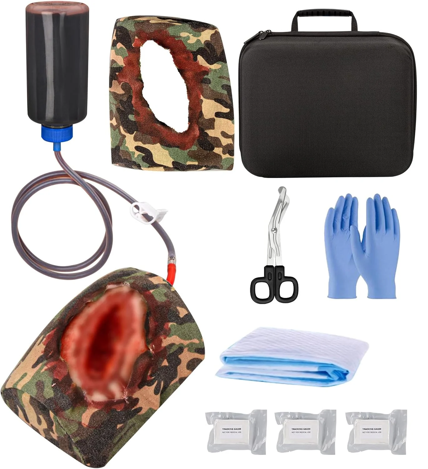 Realistic Thigh Laceration Wound Packing Trainer Wound Simulation Bleed Control Military Trauma Training for Medical Education