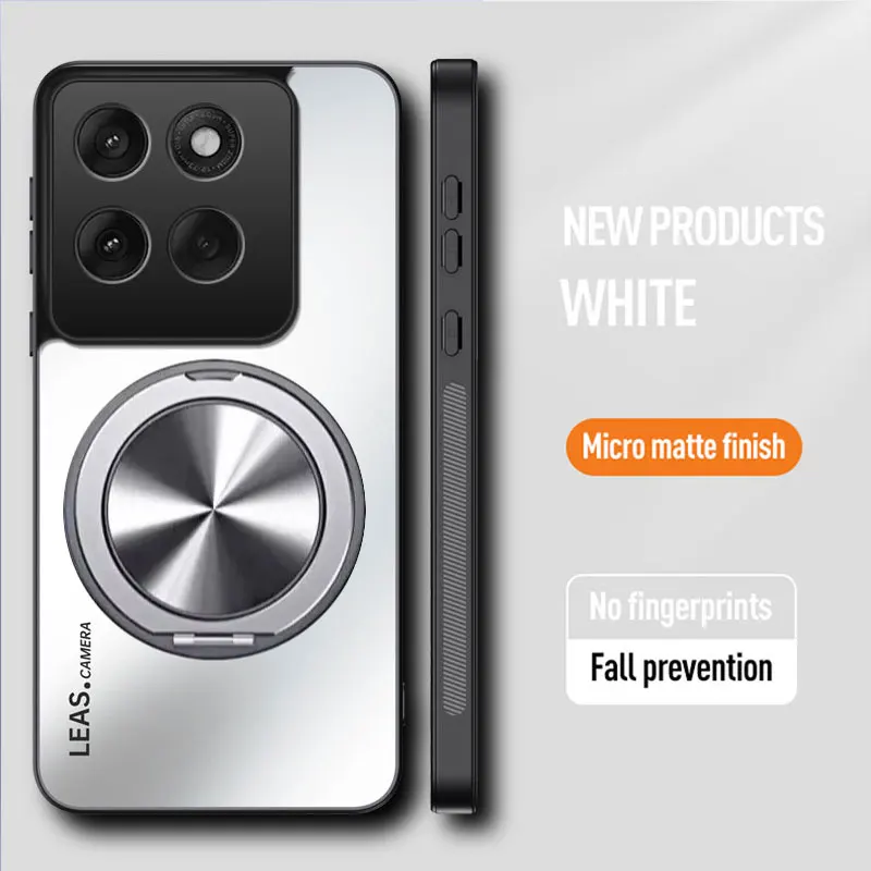 Magnetic Matte Holder Shockproof Bumper Case For Motorola Edge 70 60 60s Neo Pro G86 G06 Power G56 G50 Fusion Stylus Phone Cover