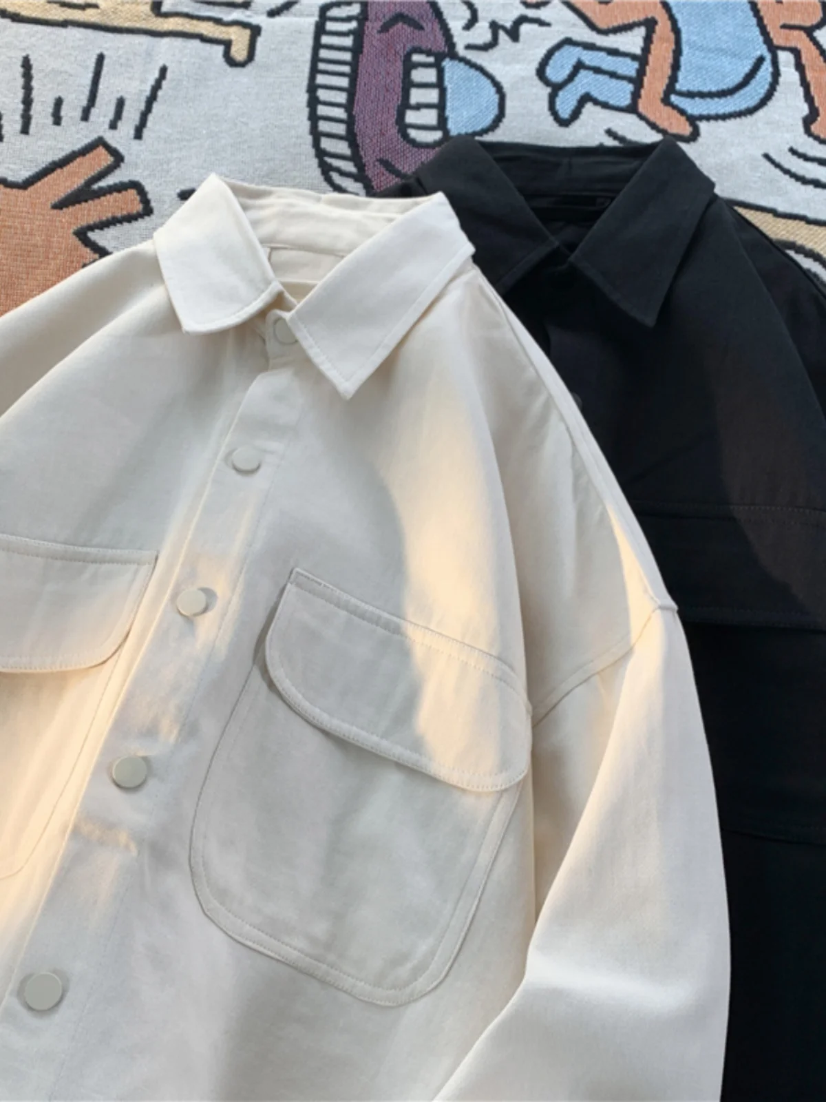 

Loose Long Sleeve Workwear Shirt for Men Casual Versatile Teenage Clothing Spring 2025 New Style Youth Fashion Classic Button...