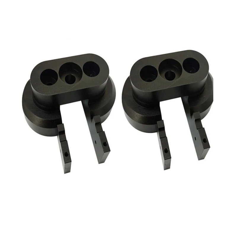 CNC machined anodized aluminum alloy double-station mechanical jaw member Multi-cavity clamping accessories