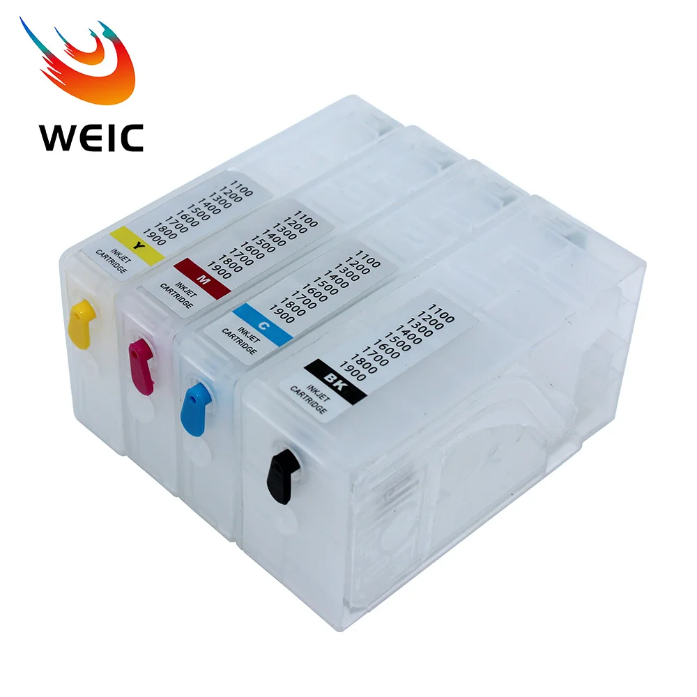 4PC/Set PGI-1100 Refill Ink Cartridge for Canon MAXIFY MB2010 MB2110 MB2710 Printer with ARC Chip