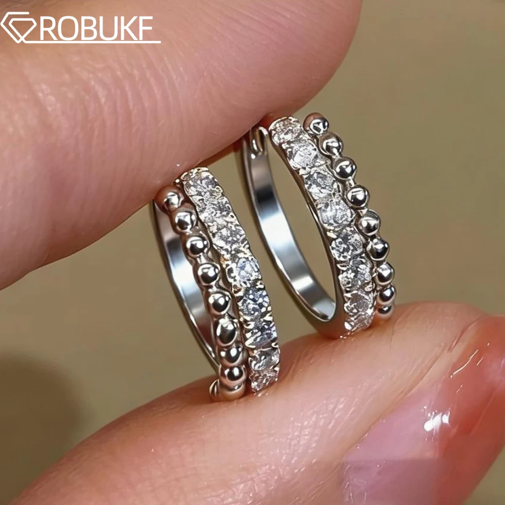 

Серьги-кольца из муассанита для женщин, круглой огранки, с сертификатом, имитация бриллианта, с серебряным покрытием S925, 18K, ювелирный подарок