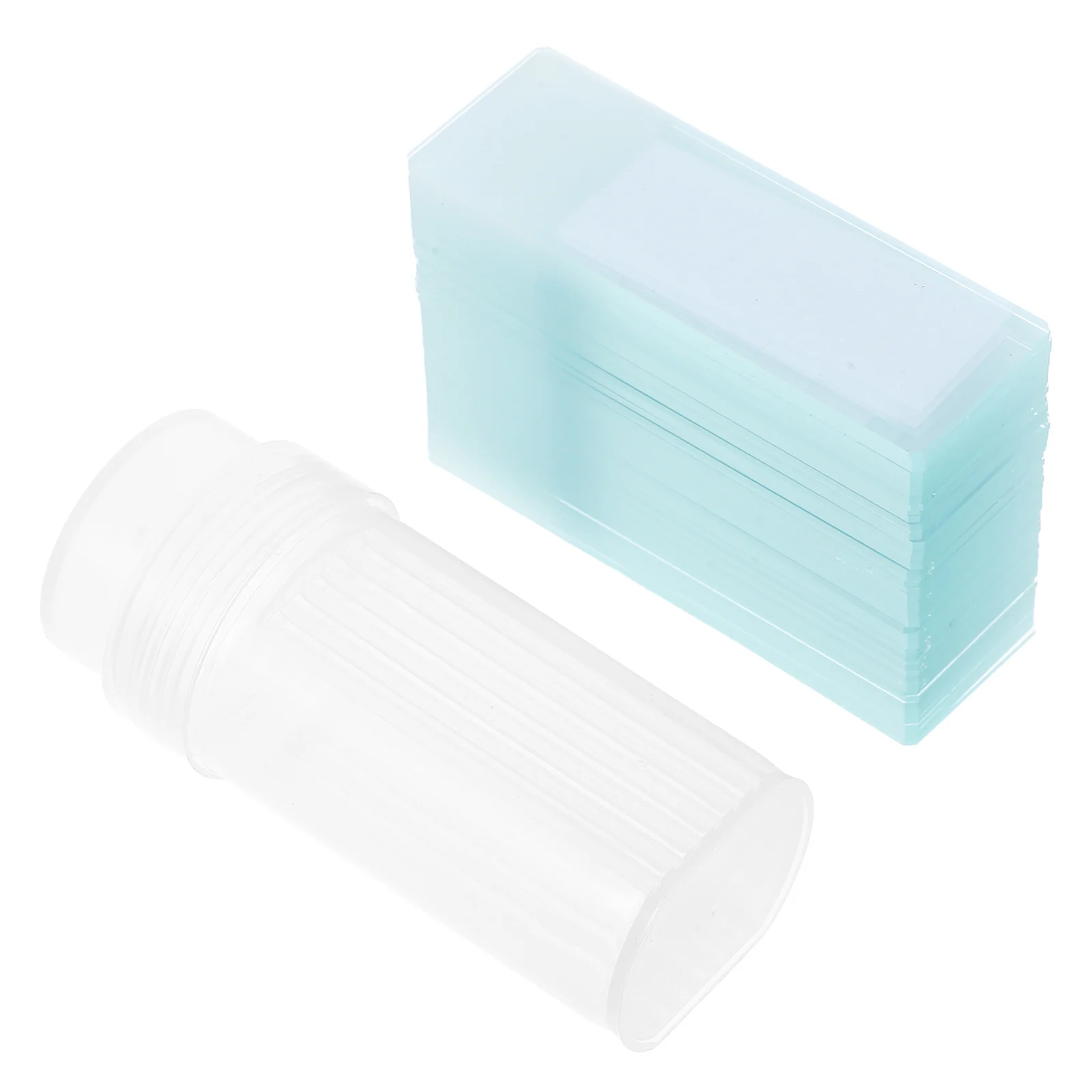 

50Pcs High Transparency Staining Jar 5-Slide Capacity Glass Tank Lid Plastic Lab Container Microscope Science Supplies