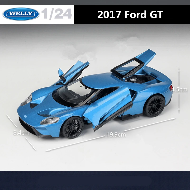 WELLY 1:24 Ford GT 2017 Alloy Sports Car Model Diecast Metal Toy Vehicle Car Model High Simulation Collection Children Toy Gifts