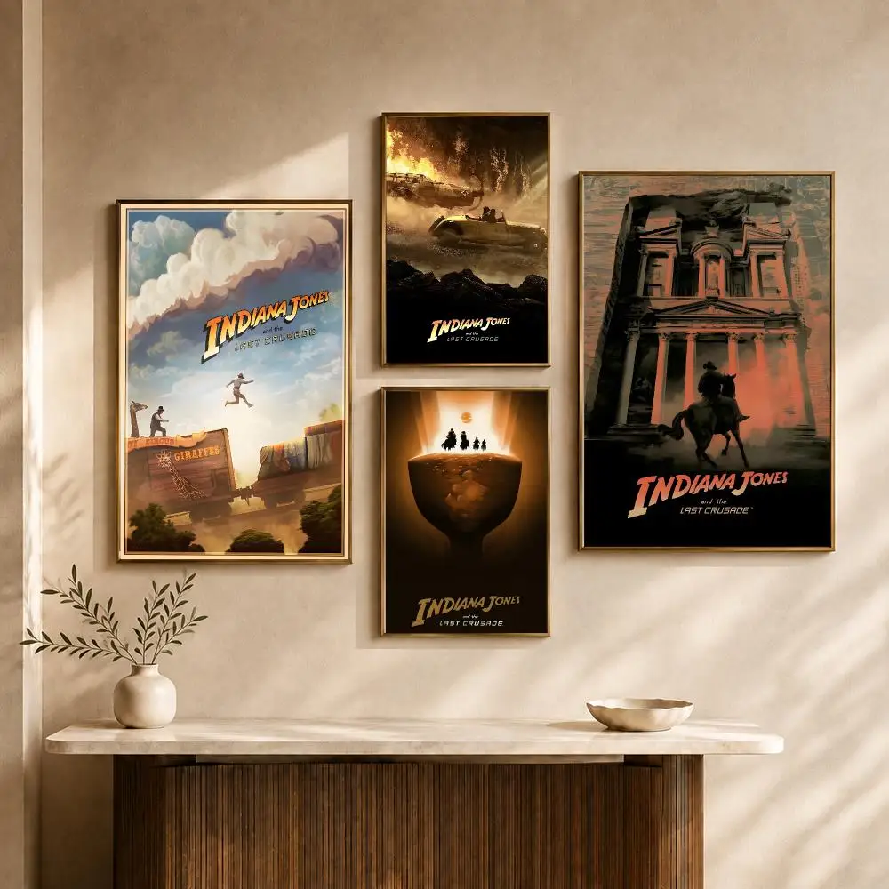 Film Indiana Jones Adventure Poster PP Decorative Poster Water-Resistant Print Apartment Dorm Office Cafe Gift