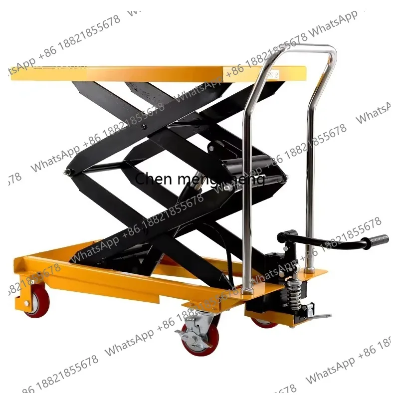 

Ручной электрический гидравлический грузовик с платформой, мобильная подъемная платформа, планшетный грузовик, подъемная тележка с ножным управлением