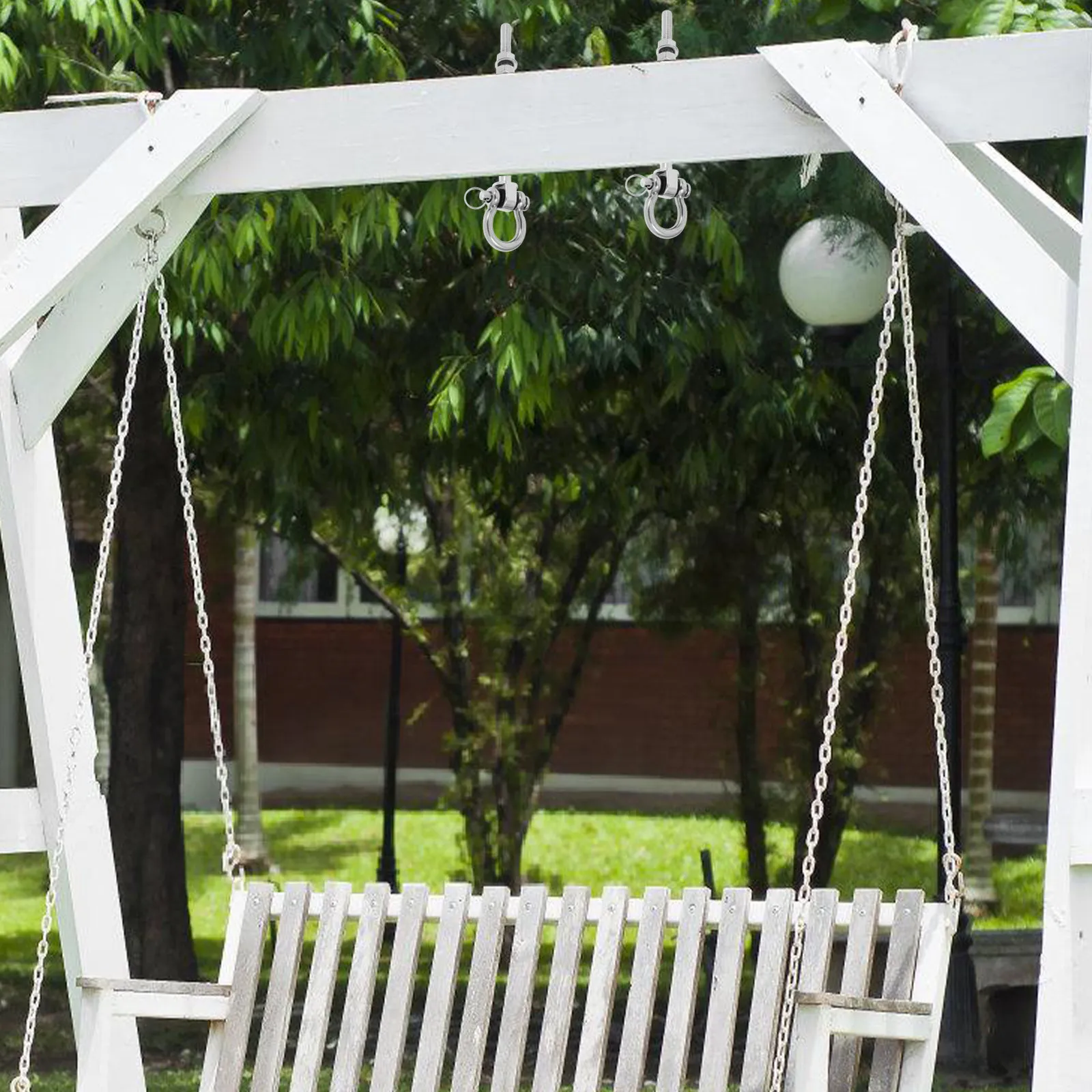 Heavy Duty Stainless Steel Swing Hook for Porch Hammock Patio Swing Chair Hanging Hardware Detachable Rings Beam Mount Ceiling