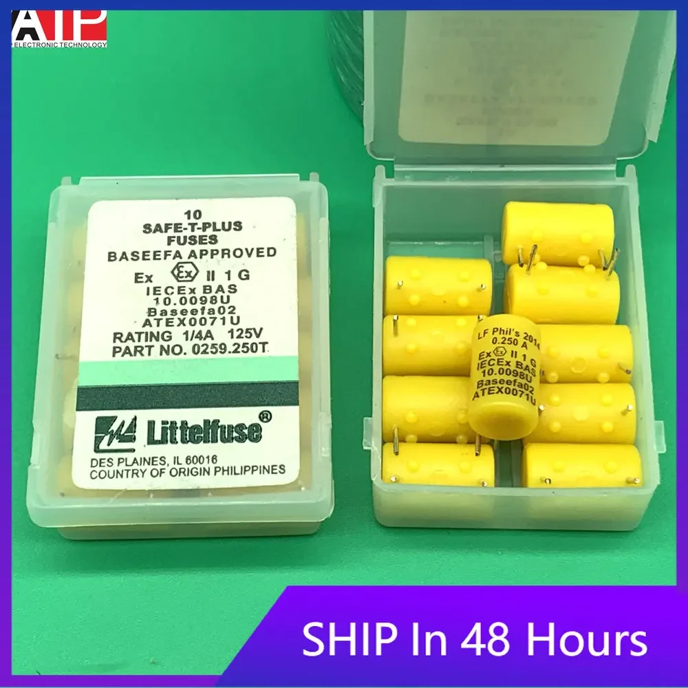 1Piece 0259.250T Inlet Fuse Tube ATEX0071U 250MA 0.250A 125V Fast Fuse Fuse 0259001.T 1A，0259.125T 0.125A，0259.500T 0.500A