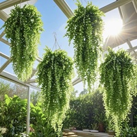 4pcs UV-Resistant Artificial Ivy Realistic Hanging Ferns for Indoor Outdoor Living Room Patio Porch Durable Plastic Greenery