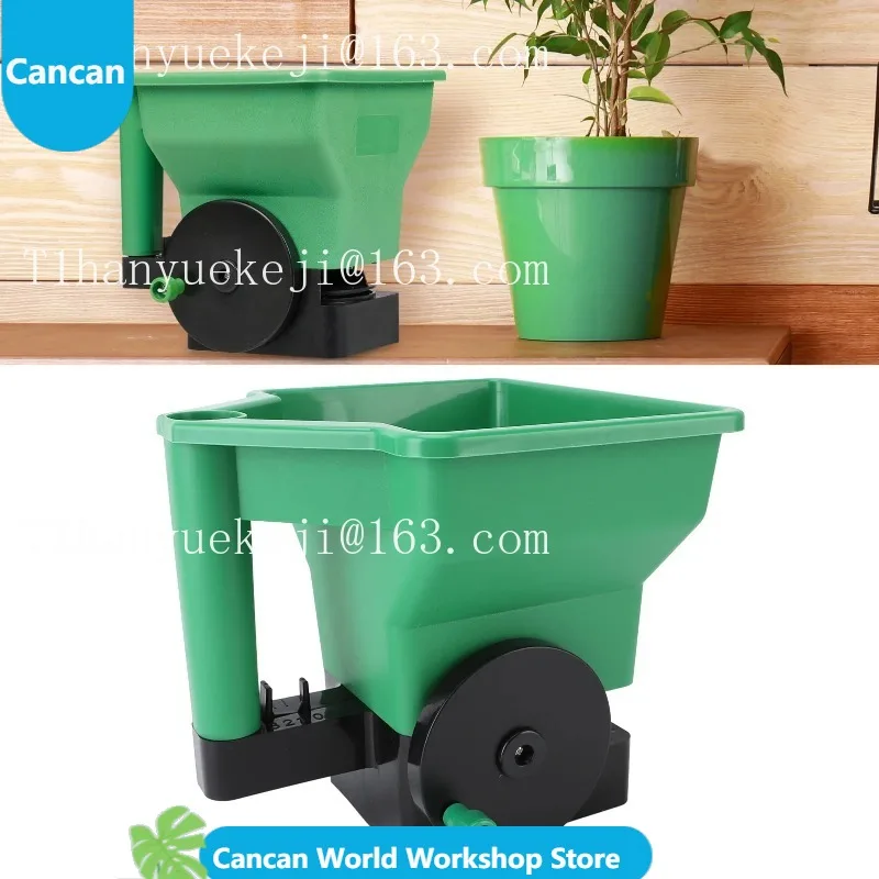 Horticultural Portable Seeder Small Seeder Hand Cranked Lawn Seed Farmland Fertilizing Machine Greenhouse Sowing Tool