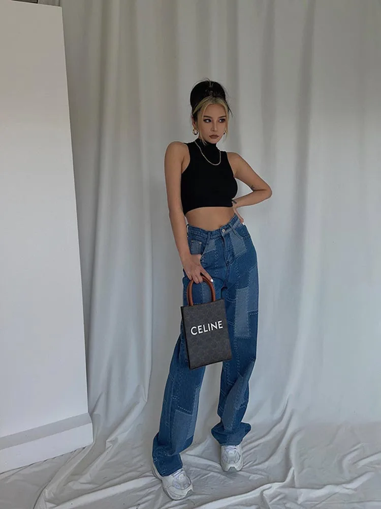 Gilet senza maniche con top corto a collo alto da donna nero estivo, nuovo articolo di moda 2025