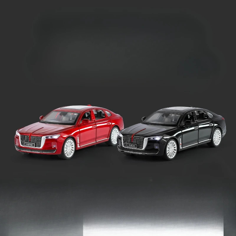 Simulation 1:32 Hongqi H9 Legierung Auto Modell Pull-Back Sound und Licht Metall Spielzeug Fahrzeug Kinder Junge Sammlung Miniatur Voiture