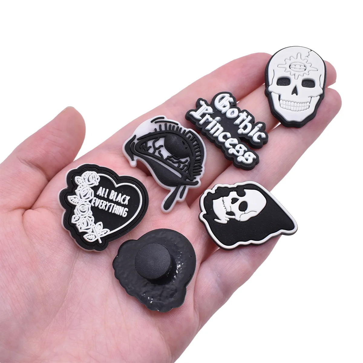 All Saints' Day Halloween skull PVC Shoe Charm Buckle Sandals Accessories Bouquet Shoes Decoration Fit Pins party festival gift