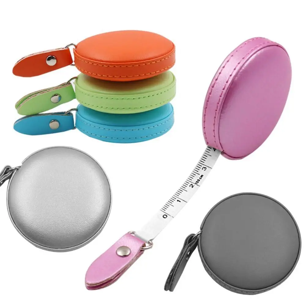Measuring Tape Leather Retractable Ruler Tape Portable Centimeter Inch Roll Tape Practical Measures Height Ruler Measuring Tool