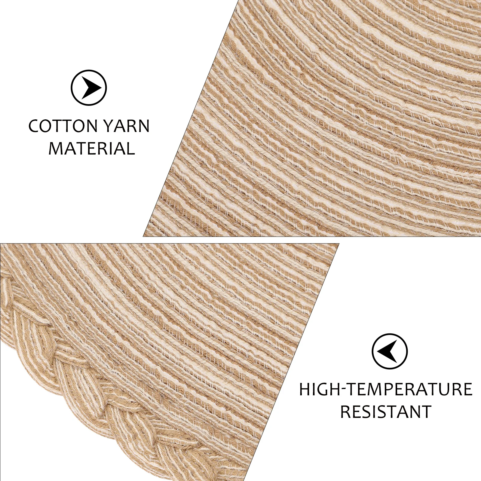 

4Pcs Heat Insulation Placemats Woven Cup Mats for Home Dining Table Decorative Protective Mats Desktop Coasters