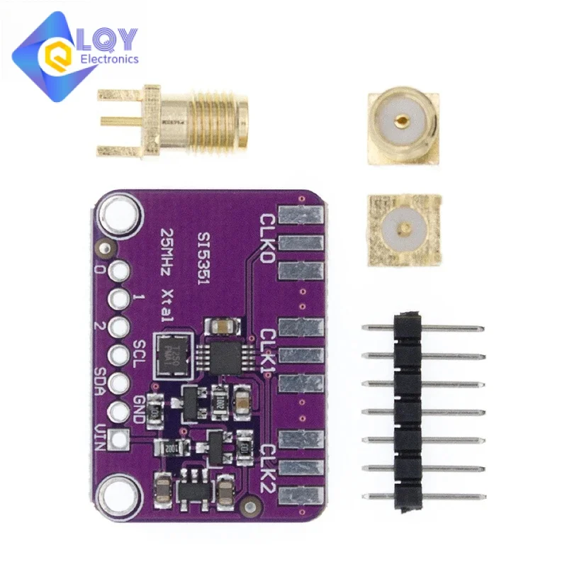 LQY DC 3V-5V CJMCU-5351 Si5351A Si5351 I2C Clock Generator Breakout Board Module Signal Generator Clock 8KHz-160MHz