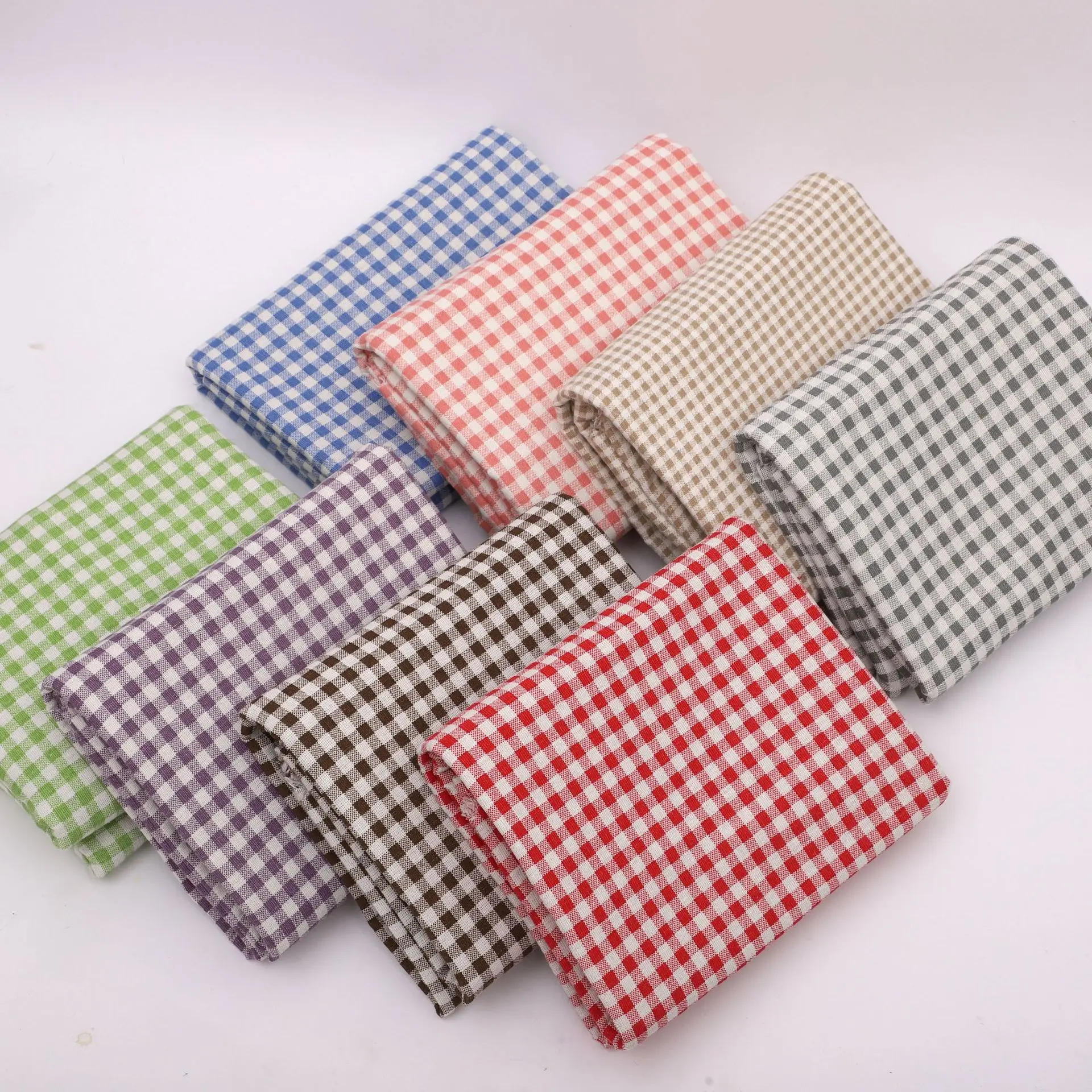 1 Pcs Plaid Cotton Placemat Japanese Fashion Style Fabric Table Mats Napkins Simple Design Tableware Kitchen Tool