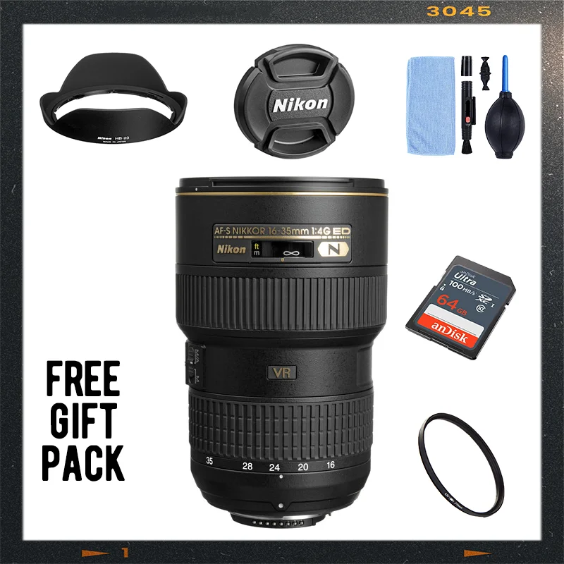 

Nikon AF-S NIKKOR 16-35mm f/4G ED VR Lens For Nikon SLR Cameras Nikon Mount