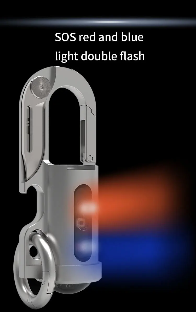 1200LM Super Bright Pro Keychain Flashlight, IPX7 Waterproof Rechargeable Mini LED Torch with Emergency Power Bank for Camping - view 5