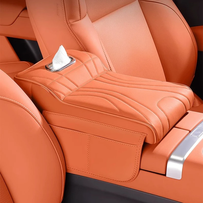 For BYD SeaLion 7 EV 2024 2025 Armrest Box Height Pad Protective Cover Car Tissue Box Storage Bag Elbow Support Cushion Mat
