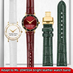 18mm universal leather watch strap for JOWISSA women watch accessories Tissot T099 watch strap wine red glossy leather bracelet