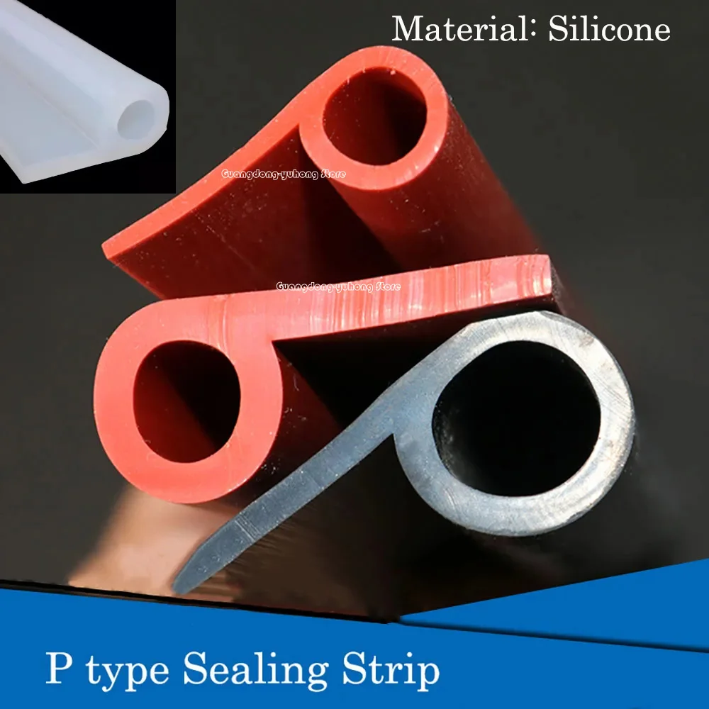 Oven Door P Shape Silicone Sealing Strip High Temperature Oven Steam Door Window Rubber Weatherstrip P-Type Weatherstripping