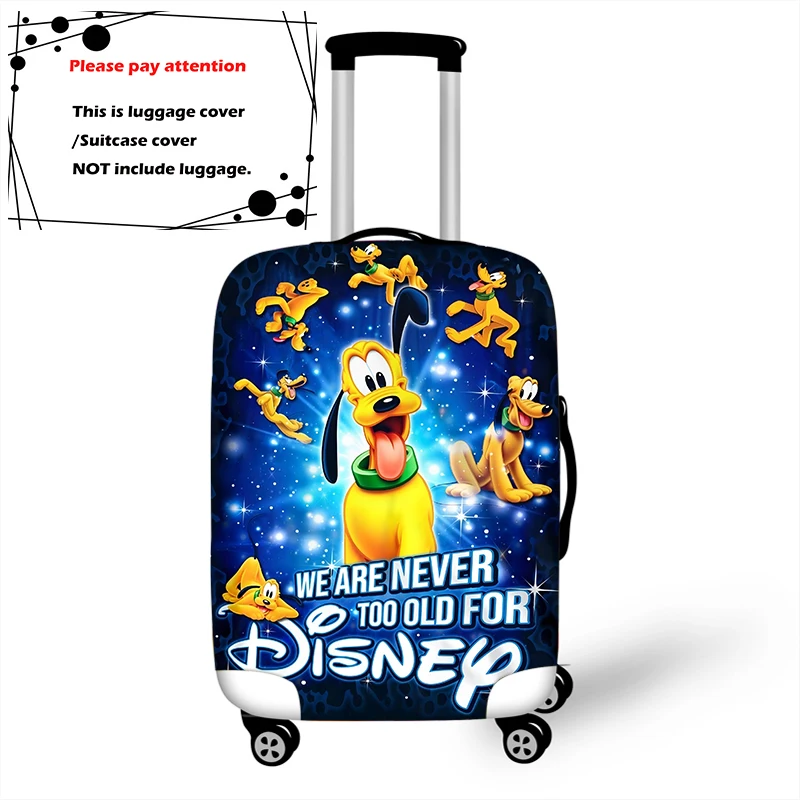 Cartoon Pluto Mickey Thicken Luggage Suitcase Protective Cover Protect Dust Bag Trolley Cover Travel Accessories