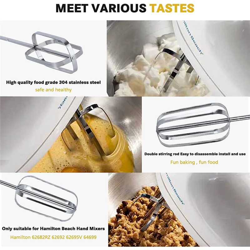 The New Hand Mixer Beaters for Hami-Lton 62682RZ 62692 62695V 64699, Mixer Parts Replacement, Hand Mixer Electric Attachment