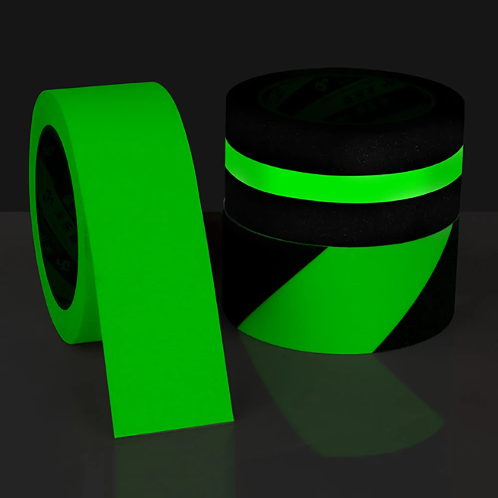 Width 50mm PVC Luminous Tape Anti Slip Self-Adhesive Luminous Tape Stair Bathroom Warning Sign Stickers DIY Home Decoration