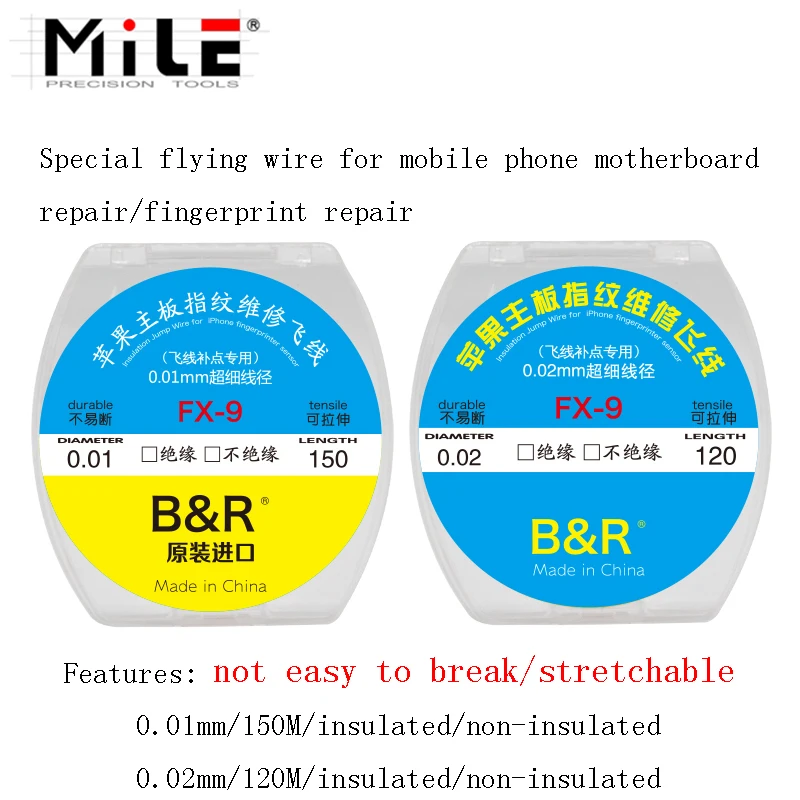 Brazing Wire 0.01/0.02 MM Insulated/Non Insulated PCB Connecting Wire Maintenance Jumper for Telephone IPad Welding Repair Tool