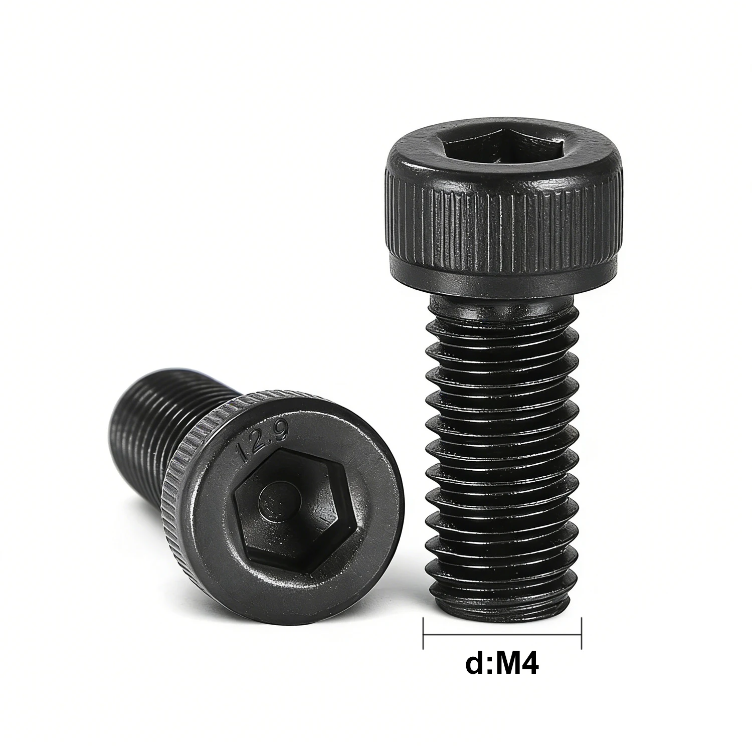 180-300pcs M2-M3 12.9 Hex Socket Cap Screws, Black Carbon Steel Metric Bolts, High Strength Machine Screws for DIY Use