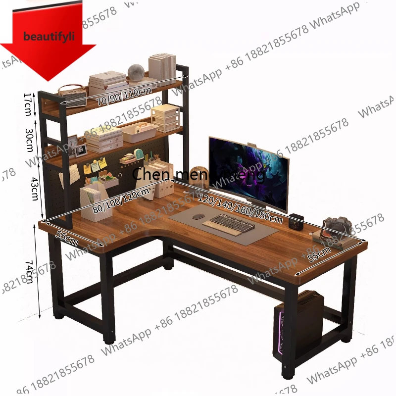 

a16 Organizer Computer Office Desk Clear Wooden Study Gaming Office Desk Corner Dressing Bureaux De Chambre Home Accessories