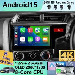 9'' Android 15 Car Radio for Honda Fit Jazz 2013 2014 2016 2018 GPS Navigation Stereo Multimedia Video Player Screen Head Unit