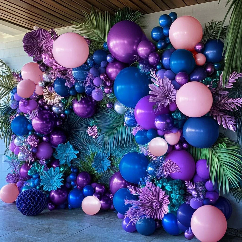 Purple,Marca Pink,Deep Blue,Balloon Arch Kit, Party,Wedding,Singles' Party,Halloween Decoration birthday decoration balloons