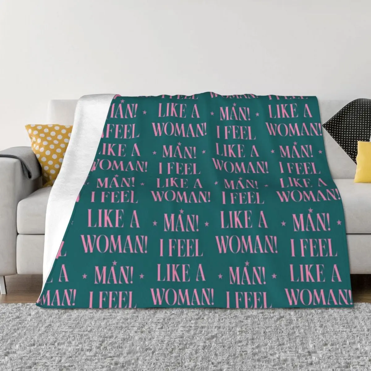 

Man! I feel Like A Woman! Shania Twain Premium Scoop Throw Blanket Heavy Polar For Sofa Thin blankets ands Blankets