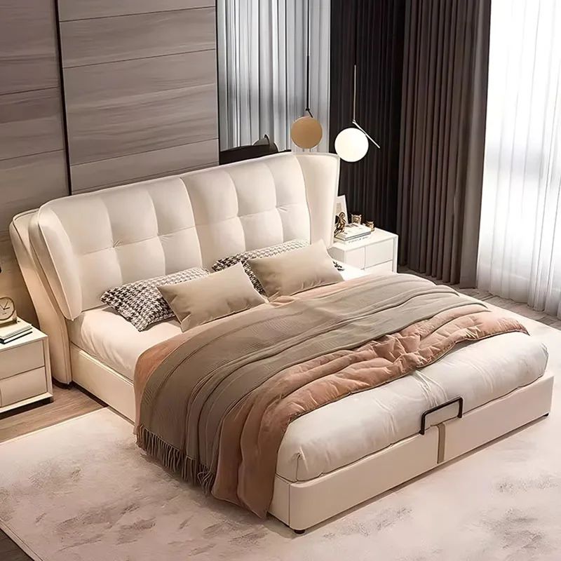 Designer Soft European Bed Double Royal Luxury Modern European Style Bed King Size Beauty Letto Matrimoniale Nordic Furniture