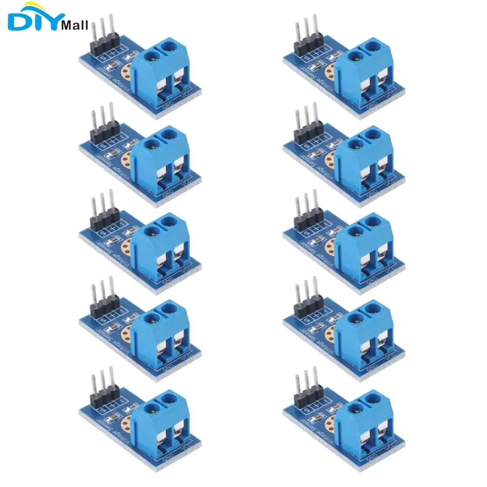 DIYmall 10pcs Voltage Detection Sensor Module DC 0-25V Electronic Bricks for Arduino