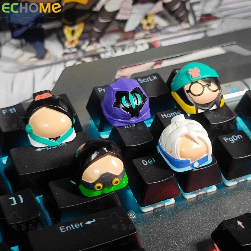 Valorant Keycap 3D Resin Key Cap Original Custom Omen Sage KILLJOY Anime Keyboard Keycap Game Peripheral for Mechanical Keyboard