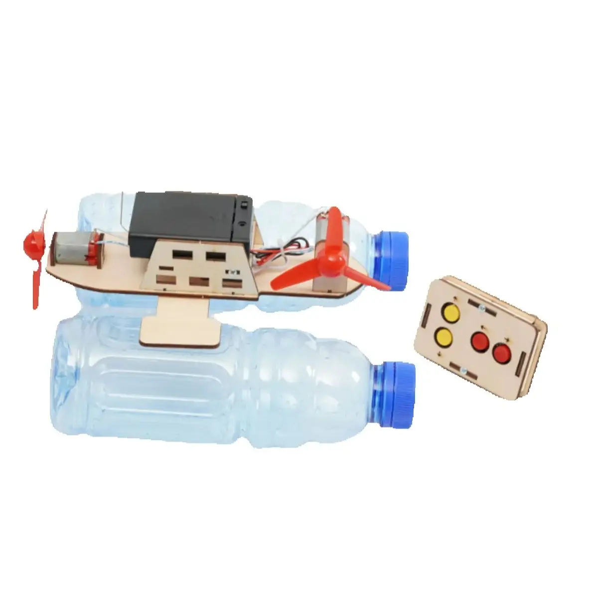 ประกอบลมเรือไม้รีโมทคอนโทรลเรือ DIY วิทยาศาสตร์การศึกษา RC ไฟฟ้าของเล่นของขวัญ Creative G76