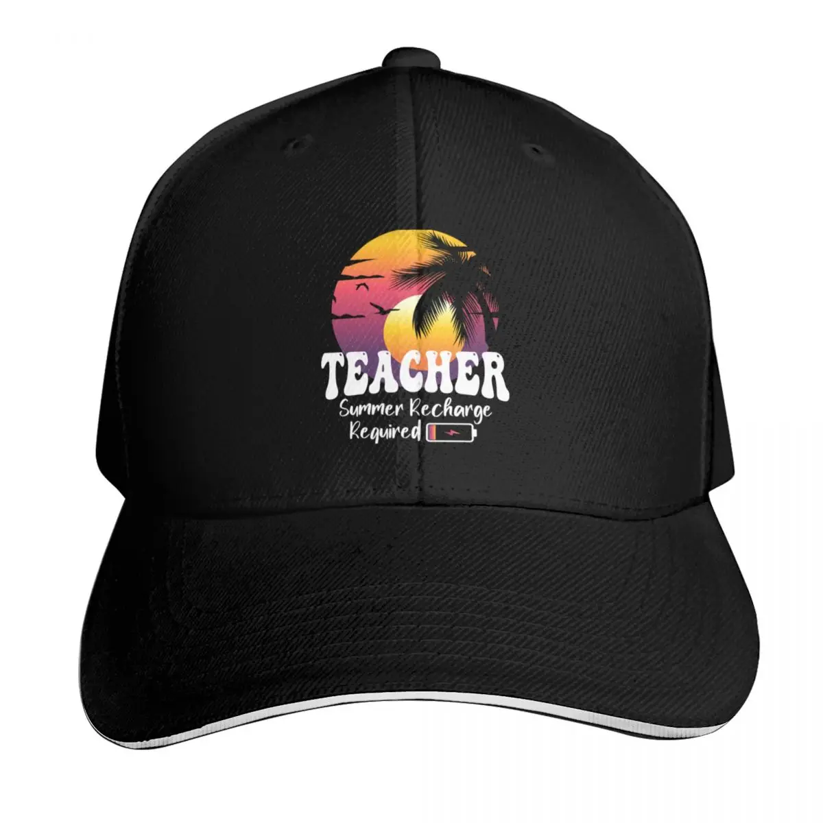 Teacher Summer Recharge Required Funny Women Hello Summer 2023 Gift Baseball Cap Men Women Casual Summer Sport Sun Cap