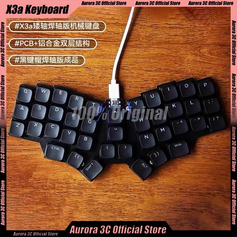 

Низкопрофильная клавиатура X3a, 40 клавиш, встроенная проводная клавиатура, эргономичная клавиатура, поддержка флаконов Qmk, аксессуары для геймеров