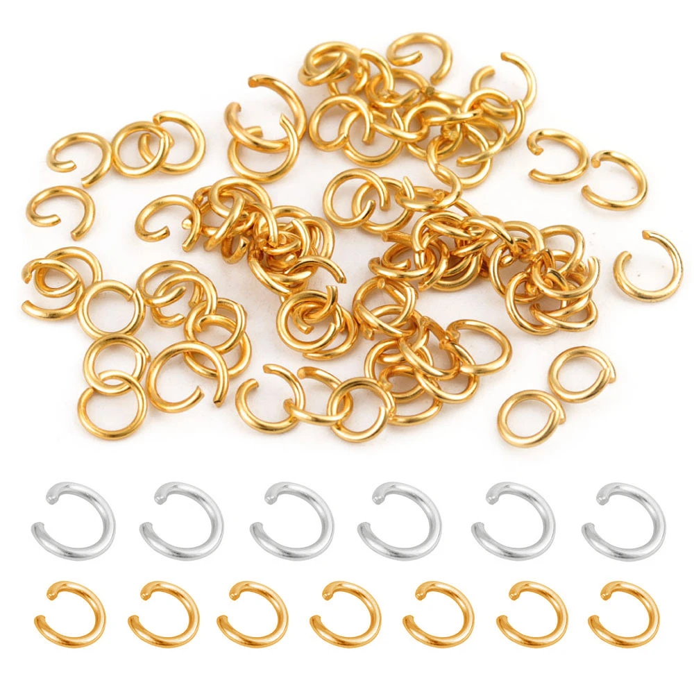 

Cordial 500-1000Pcs Stainless Steel Gold Color Split Jump Rings For DIY Jewelry Findings Open Single Loops Jump Rings #195343