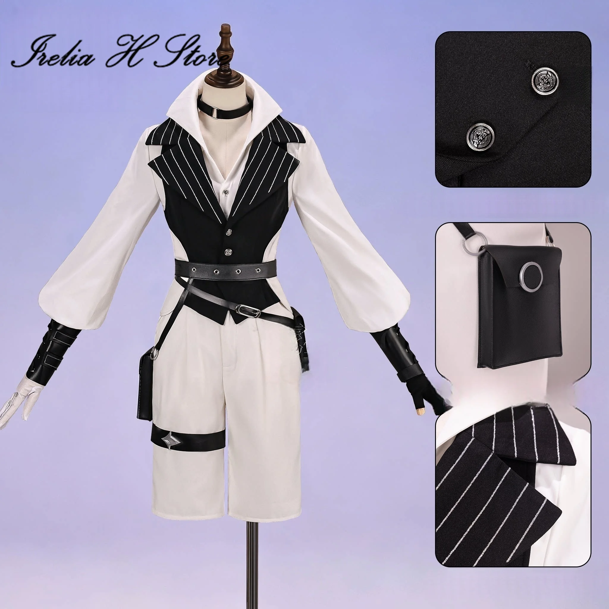 Irelia H Genshin Impact Lohen Cosplay Costume Game Adventurer Lohen Unifrom Suit Halloween Costume For Men