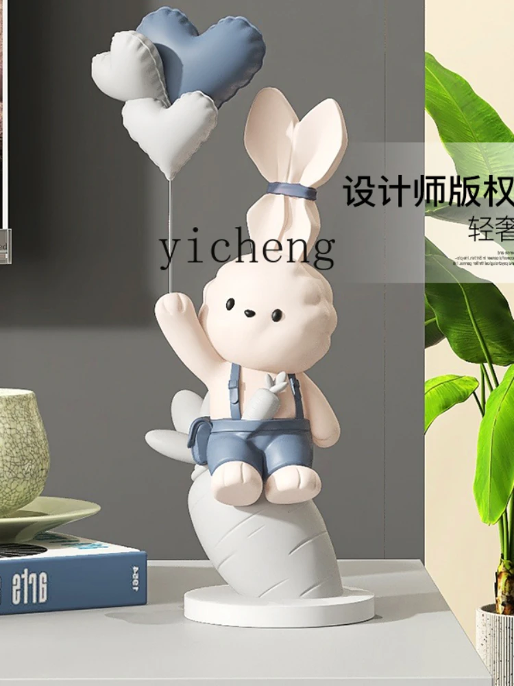 ZK Rabbit   Home Ornament Living Room TV Cabinet Wine Cabinet Decoration Light Luxury Moving into the New House Birthday Gift