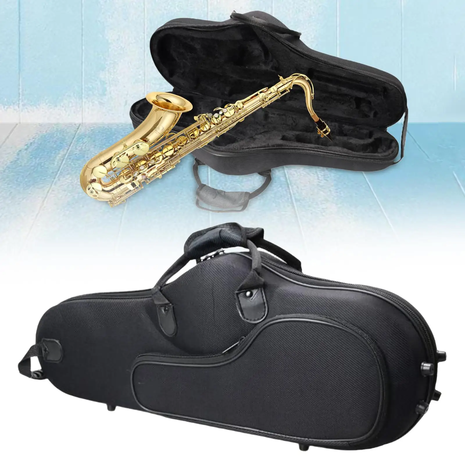 Saxophone Case for Alto Saxophone Storage Bag Luggage Hard Bag with Pocket