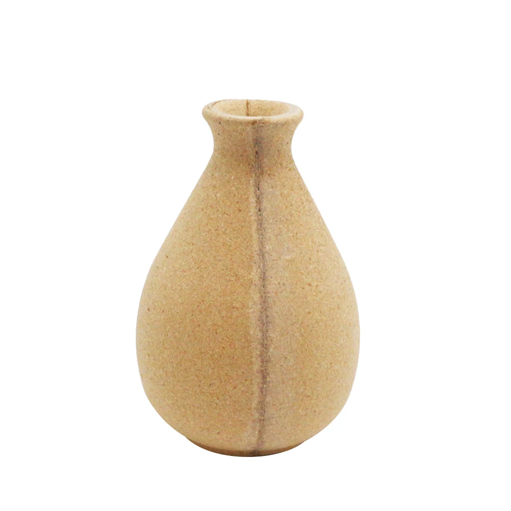 

3pcs Wood Diy Unfinished Flower Bottle Clay Vase Home Decoration Gift For Family Friends Household Vase