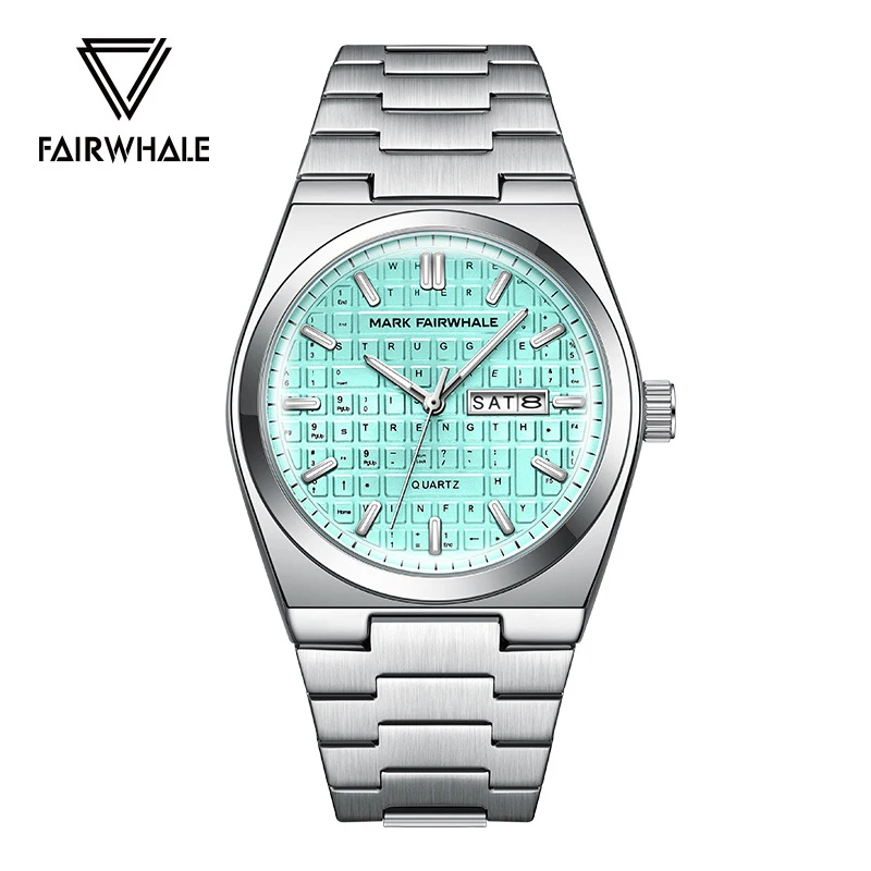 

Mark Fairwhale оригинальные мужские часы деловые кварцевые наручные часы дата неделя дисплей светящиеся водонепроницаемые часы из нержавеющей стали мужские