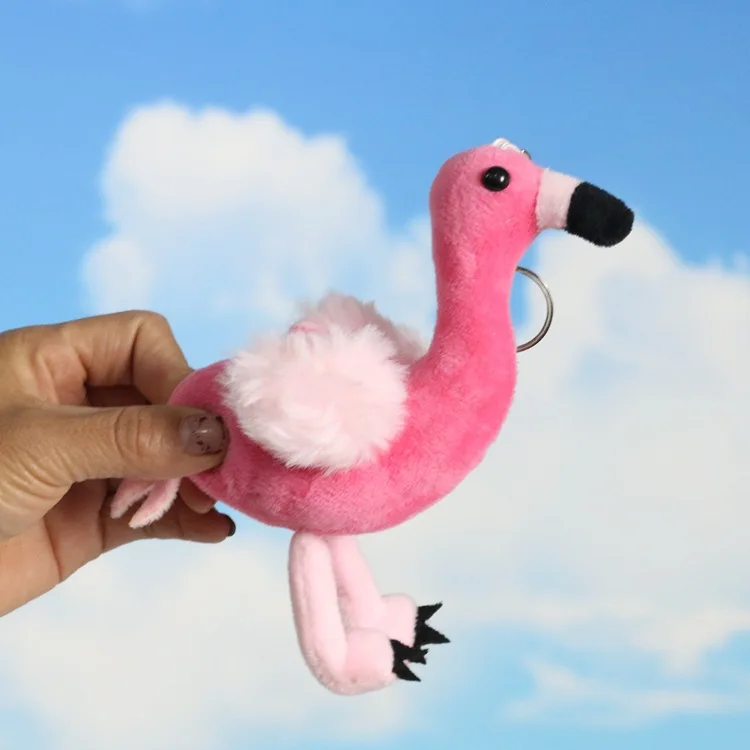 Flamingo Bird Plush Keychain Stuffed Animal Wildlife Collectible Soft  Doll Toy Birthday Gift For Girl